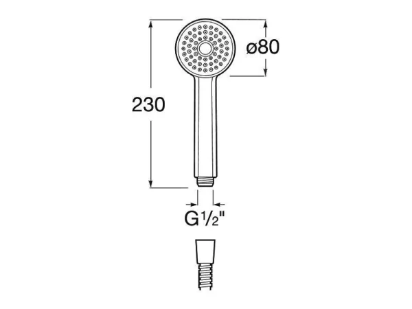 Roca Stella – Kopfbrause, 1 Strahl, Verchromt A5B9103C00 3