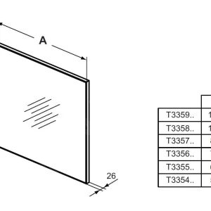Ideal Standard Mirror&Light – Spiegel 800×700 Mm Mit Rahmen T3357BH 8