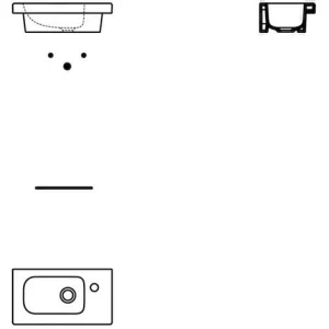 Ideal Standard Handwaschbecken CONNECT SPACE Mit Hahnbank Rechts 450 X 250 X 130 Mm Weiß E132101 15