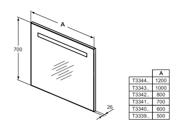 Ideal Standard Mirror&Light – Spiegel 800×700 Mm Mit LED-Beleuchtung T3342BH 3