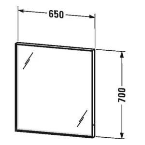 Duravit L-Cube – Spiegel 700×650 Mm, Mit LED-Beleuchtung LC7380000000000 12