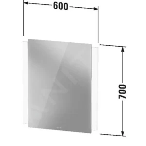 Duravit Ketho.2 – Spiegel Mit LED Beleuchtung, 700x600x33 Mm K27071000000000 6