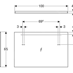 Geberit Option – Spiegel Mit LED Beleuchtung, 1000×650 Mm 500.584.00.1 7