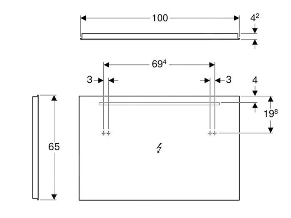 Geberit Option – Spiegel Mit LED Beleuchtung, 1000×650 Mm 500.584.00.1 3