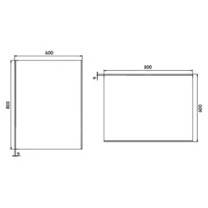 Nimco Spiegel – Spiegel Mit LED-Beleuchtung, 600×800 Mm, Aluminium ZP 9002 7