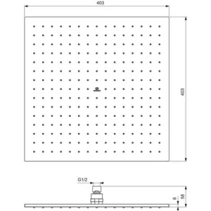 Ideal Standard Kopfbrause Idealrain 400x400mm Chrom A5806AA 9