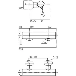 Ideal Standard Melange, Aufputz-Brausearmatur, Chrom 9