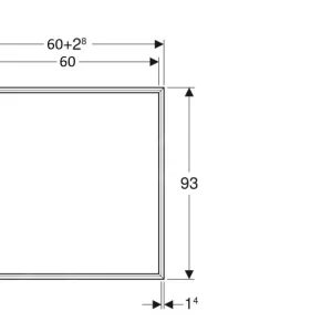 Geberit ONE – Abdeckrahmen 600×930 Mm Für Geberit ONE Spiegelschrank, Unterputzmontage, Weiß 505.841.00.1 6