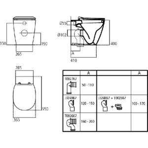 Ideal Standard Connect Back-to-Wall-Sanitärkeramik Mit AquaBlade-Verschiebeablauf 9