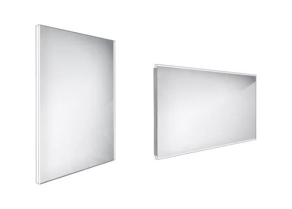 Nimco Spiegel – Spiegel Mit LED-Beleuchtung, 600×800 Mm, Aluminium ZP 9002 1