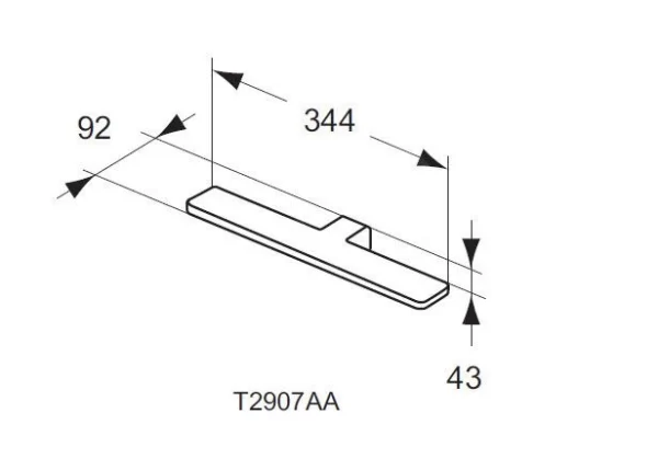 Ideal Standard Mirror&Light – LED Beleuchtung Luxury 344x92x43 Mm, 9W, Verchromt T2907AA 3