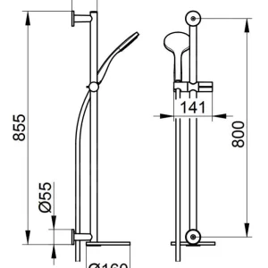 Keuco IXMO – Set Brause Solo, Stange, Halter Und Schlauch, Chrom/weiß 59587010901 12