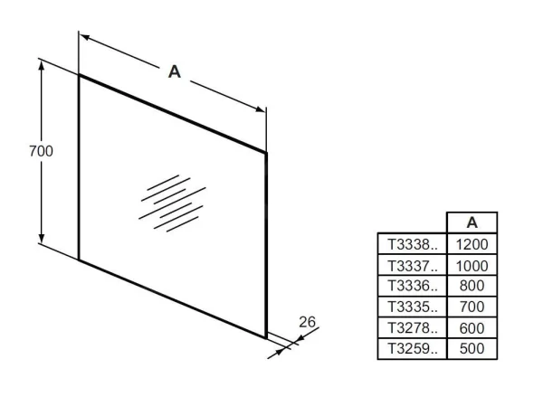 Ideal Standard Mirror&Light – Spiegel 1000×700 Mm Mit LED-Hintergrundbeleuchtung T3337BH 3