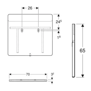Geberit Option – Lichtspiegel, 700×650 Mm 819270000 7