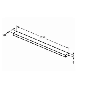 Ideal Standard I.Life A – Möbelgriff 267 Mm, Chrom Gebürstet T5325YE 6