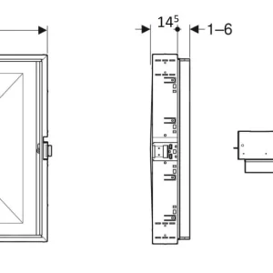 Geberit ONE – Rohbaubox 795x935x145 Mm, Für Geberit ONE Spiegelschrank Mit Einer Höhe Von 900 Mm 111.942.00.1 6