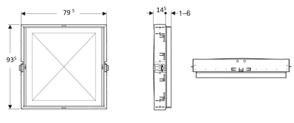 Geberit ONE – Rohbaubox 795x935x145 Mm, Für Geberit ONE Spiegelschrank Mit Einer Höhe Von 900 Mm 111.942.00.1 3