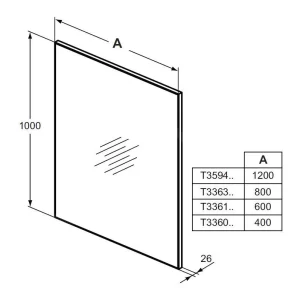 Ideal Standard Mirror&Light – Spiegel 800×1000 Mm Mit Rahmen T3363BH 7