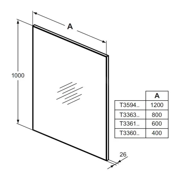 Ideal Standard Mirror&Light – Spiegel 800×1000 Mm Mit Rahmen T3363BH 3