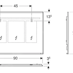 Geberit Option – Spiegel Mit LED-Beleuchtung Und Heizung, 900×700 Mm 501.073.00.1 6